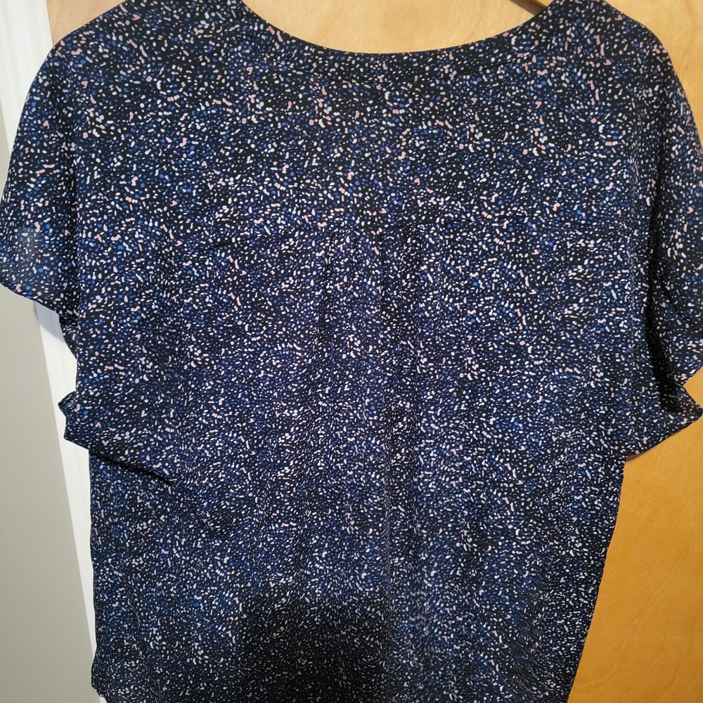 Blue Patterned Women's Top - Picture 5 of 6